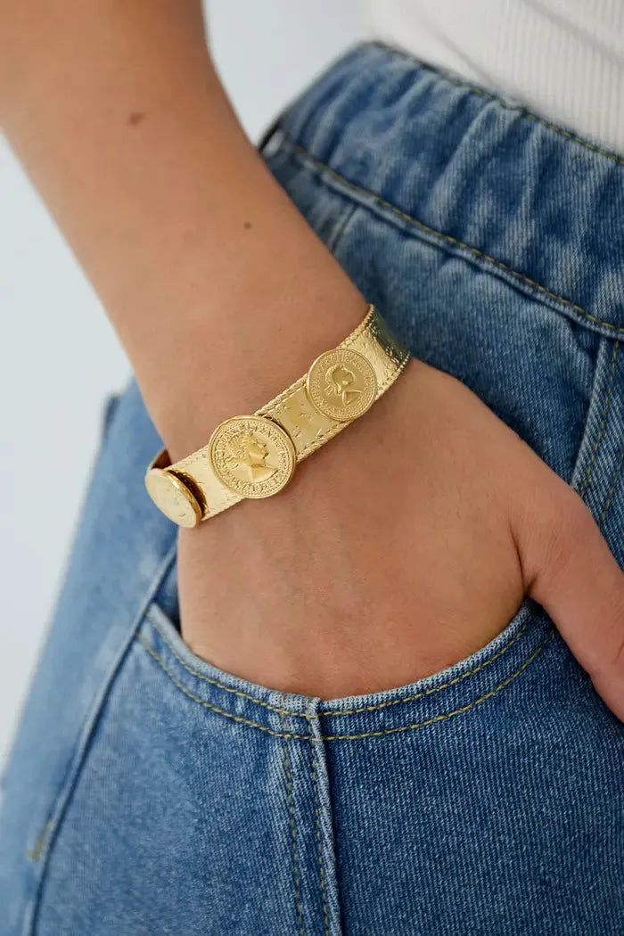 BRACELET AVEC PIÉCE DE MONNAIE, BRACELETS, Bracelets, SHANI BEAUTY COLLECTION