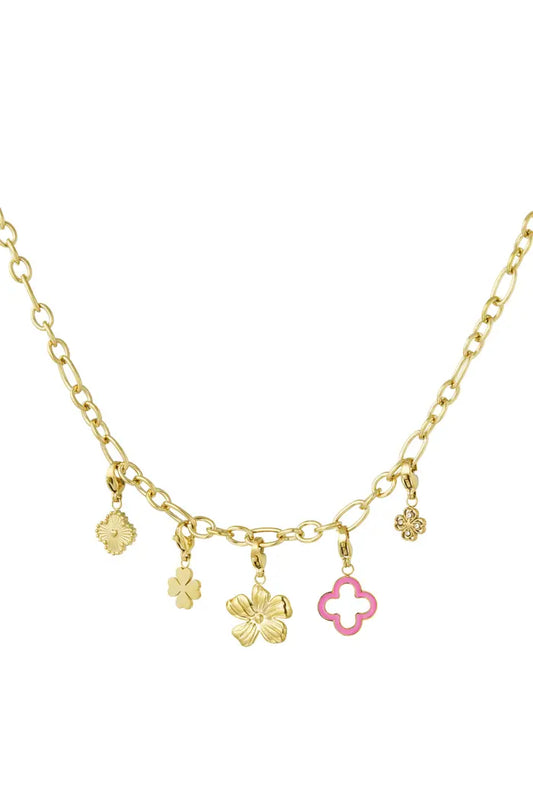 COLLIER CHARMS FLORAL, COLLIERS, Necklaces, SHANI BEAUTY COLLECTION