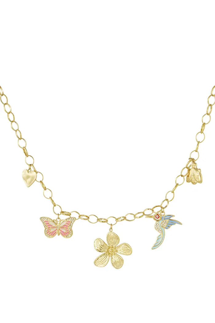 COLLIER CHARMS FLORAL SAUVAGE