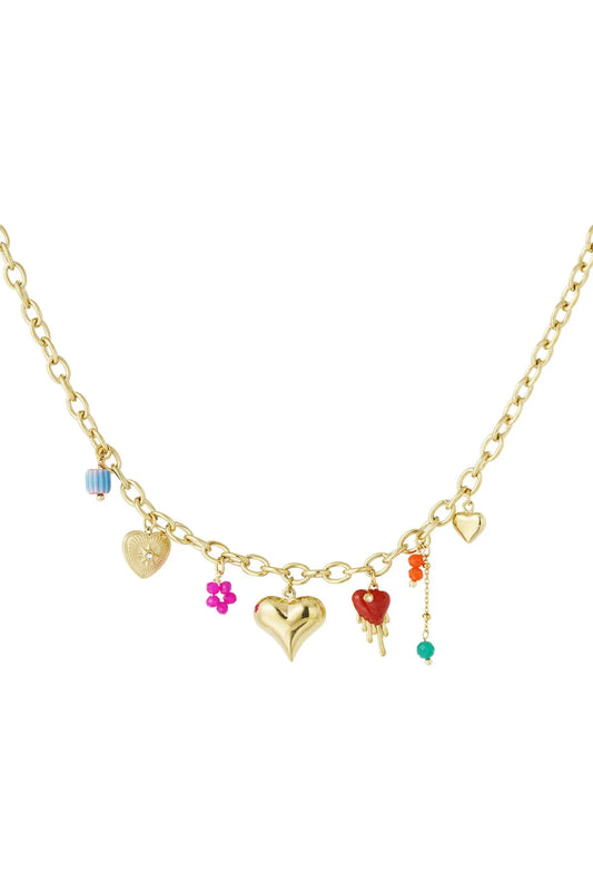 COLLIER A BRELOQUES AMOUREUX GLOW, COLLIERS, Necklaces, SHANI BEAUTY COLLECTION