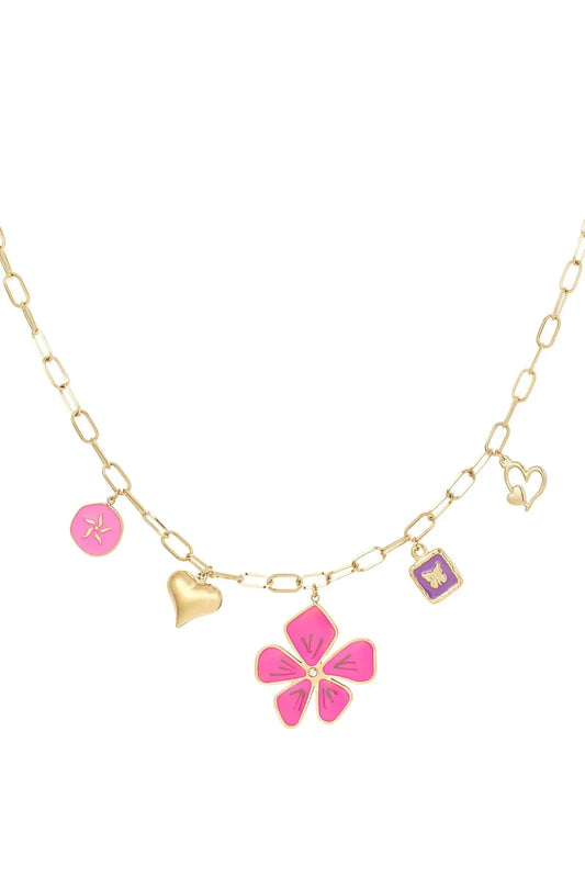 COLLIER FUSION FLORALE, COLLIER CHARMS, Necklaces, SHANI BEAUTY COLLECTION