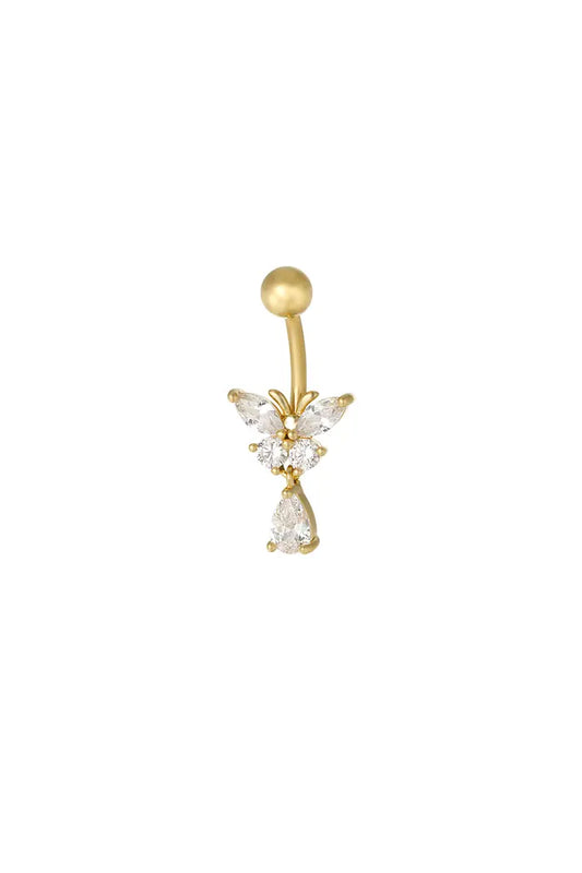 PIERCING NOMBRIL COURBE CRISTAL