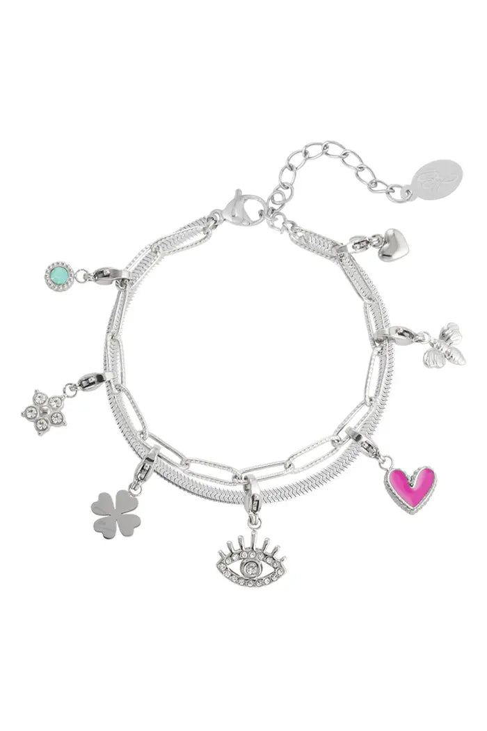 BRACELET MULTI CHARMS LOVE, BRACELETS, Bracelets, SHANI BEAUTY COLLECTION