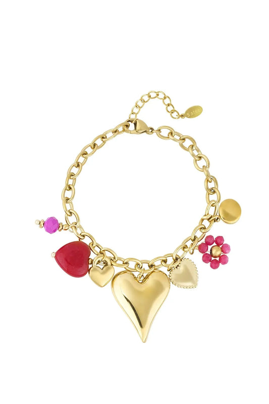 BRACELET A BRELOQUES CHARM & CHILL - FUCHSIA, bracelt, Bracelets, SHANI BEAUTY COLLECTION