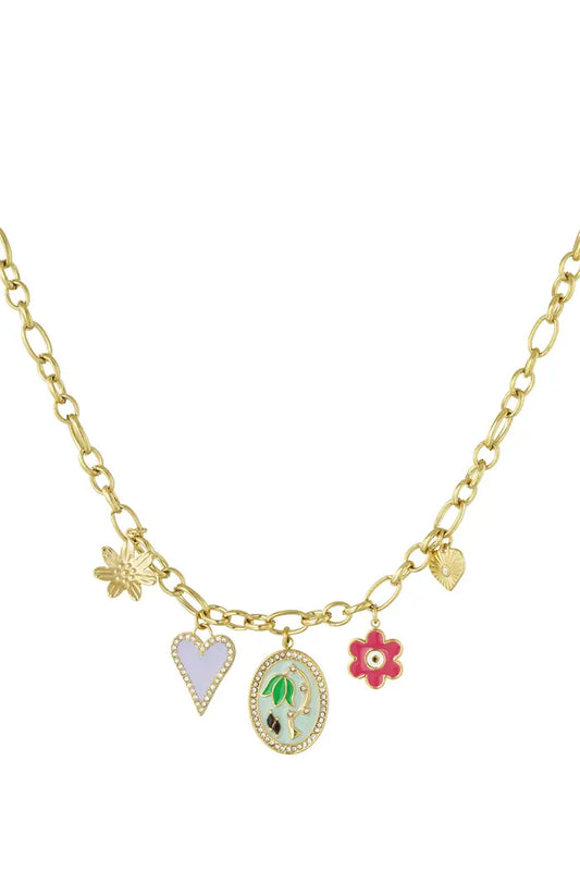 COLLIER CHARMS ROSE