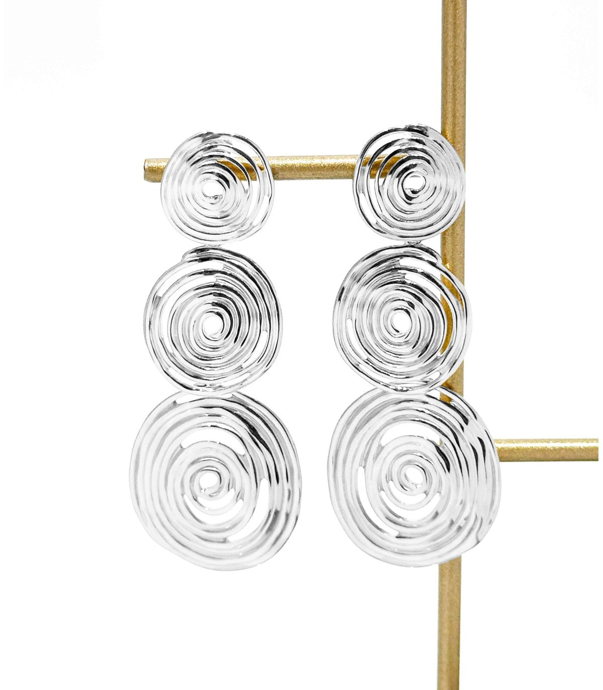 BOUCLES D' OREILLES LONGUES SPIRALES