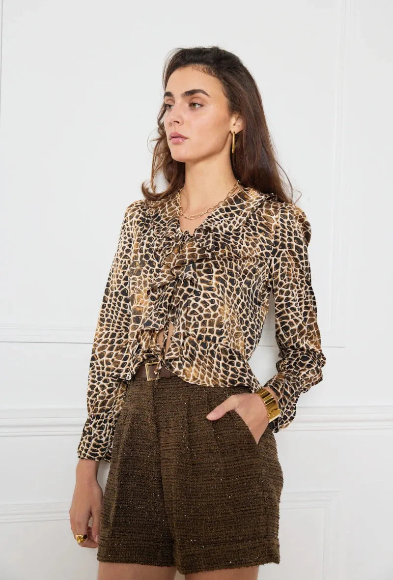 CHEMISE IMPRIMÉ LEOPARD, CHEMISES, Shirts, SHANI BEAUTY COLLECTION