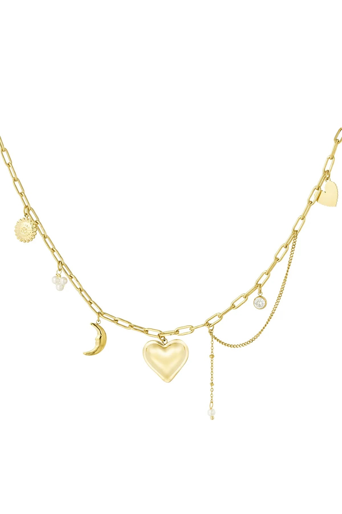 COLLIER A BRELOQUES AMORE, COLLIER CHARMS, Necklaces, SHANI BEAUTY COLLECTION